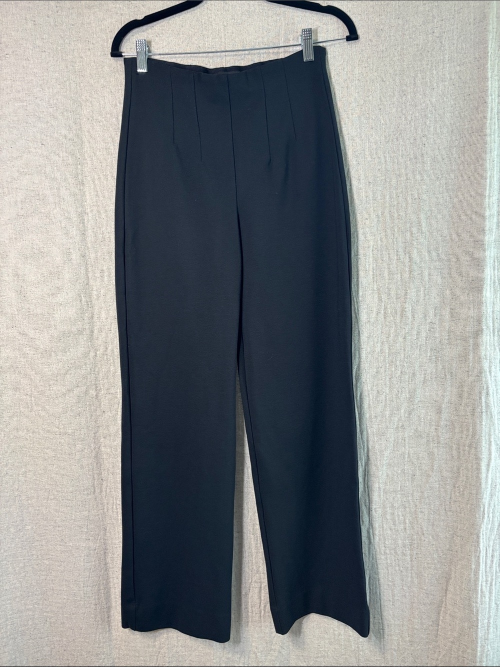 Banana Republic Black High-Rise Straight Leg Trousers